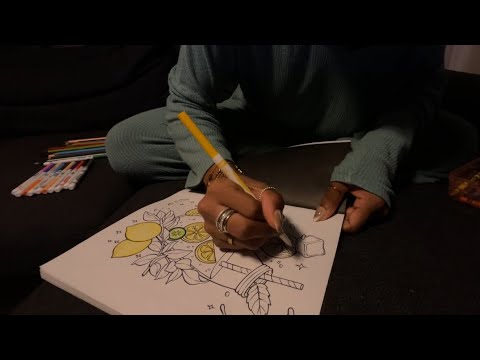 ASMR super up close clicky whispering (coloring & yapping 😁)
