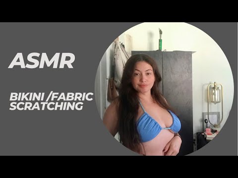 ASMR BIKINI SCRATCHING |Skin scratching |Nails sounds @aramoonasmr1111 #asmr  #asmrvideo #asmrfabric