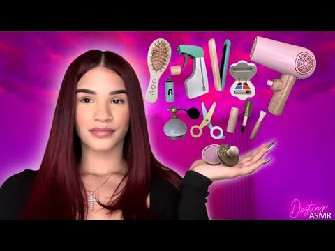 Asmr te preparo para una cita (maquillaje y cosas de madera)