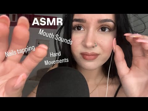 ASMR Mouth Sounds / Nails Tapping / Hand Movements 🫶🏻