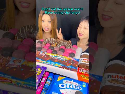 Don’t eat the poison mochi challenge! #food #eating #mukbang #mochi #dessert