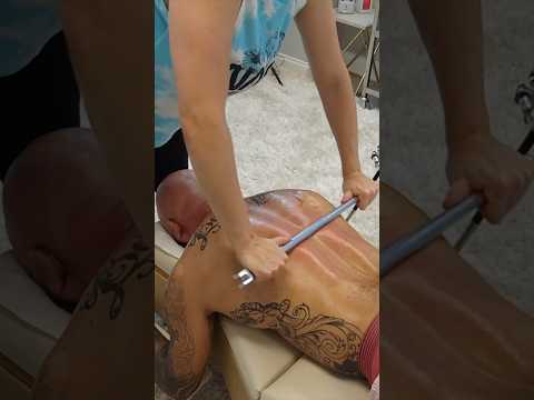 Muscle Man Gets His KNOTS CRACKED #shorts #asmr #chiropractor
