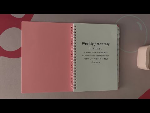 ASMR Flipping Through A 2025 Planner | No Talking