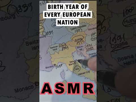 Founding Year of Every European Country | #asmrhistory #asmrfacts #asmrtracing