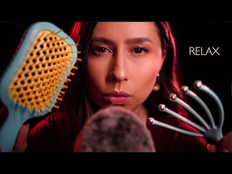 Gentle ASMR Mic Brushing + Visual Triggers to Help You Sleep 😴