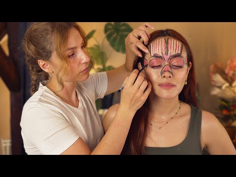 ASMR Medical FACE Anatomy MUSCLES Fibers DRAWING, Showcasing the Functions | real person asmr