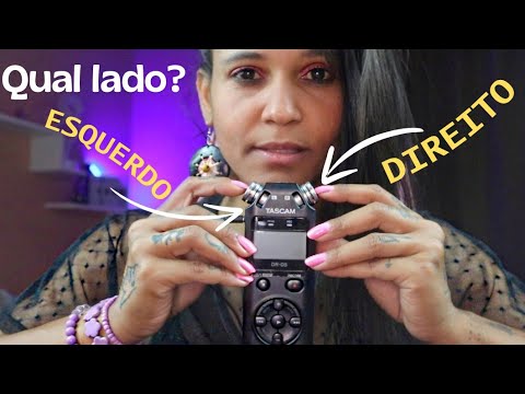 Qual lado voce sente mais ASMR (Tascam Binaural) 👂🎧
