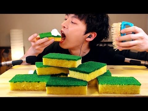 Mukbang SCRUB SPONGE |먹는 청소용품 먹방|수세미,청소솔|EDIBLE DISH SPONGE EATING SHOW [SIO ASMR 시오]