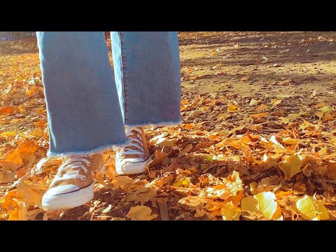 ASMR 🍂   Stepping on LEAVES :)