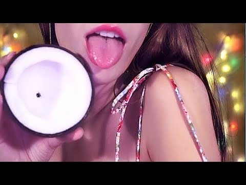 ASMR COCONUT Crunchy Eating Sounds MUKBANG Ear To Ear 😛😛😛 ♥ [RECOVERED VIDEO]