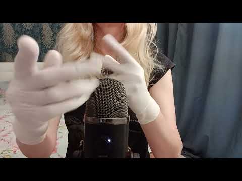 ASMR Pure Tingles:  White Latex Gloves  (No Talking)