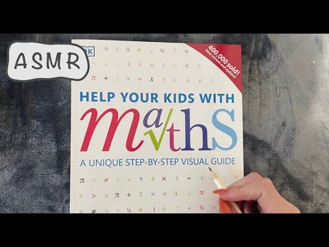 ASMR - Inaudible Reading of a MATH book - Clicky Mouth Sounds - Tracing