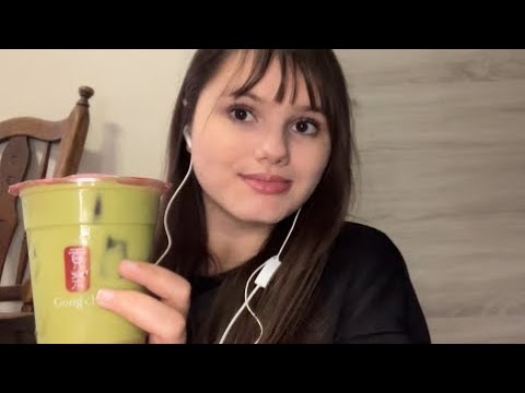 ASMR - Je goûte un Matcha Latte 🍵😋 + chuchotements