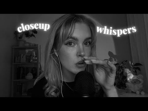 ASMR closeup whisper ramble (breathy whispers) | catching up: makeup, upcoming plans, overwatch