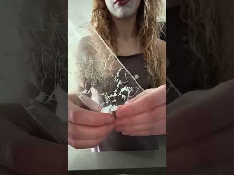 glass breaking asmr #asmr #fyp #glasstapping #glassbreaking #oddlysatisfying