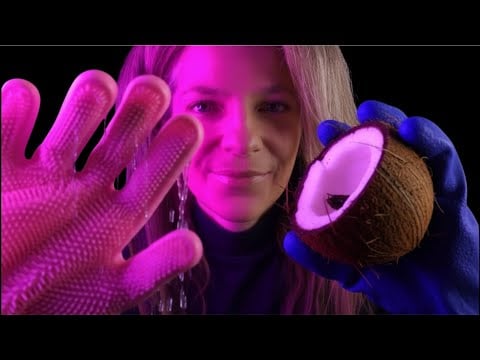 ASMR | 🥥🌧️Coconut Rain 🌧️🥥 (w/ Different Types of Gloves)