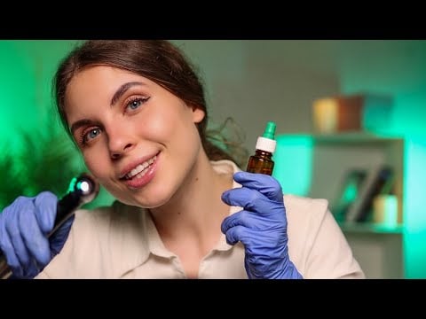 ASMR Cleaning Your Ears | Hearing Test, Tuning Fork, Ear Massage & Cleaning