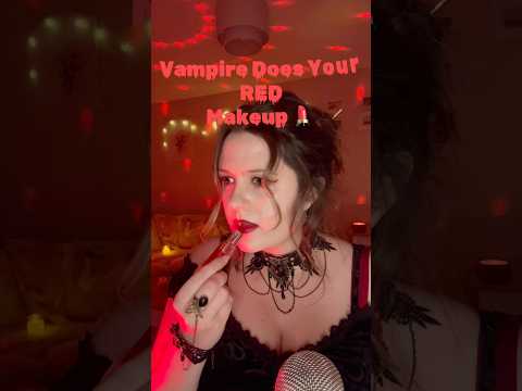 ASMR Vampire Does Your RED Makeup 💄🧛‍♀️ #shorts