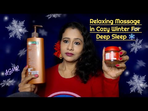 ASMR Cozy Winter Massage ❄️ Full Relaxation for Deep Sleep (Face+Neck+Shoulder+Back ) | Asmr Ghosal