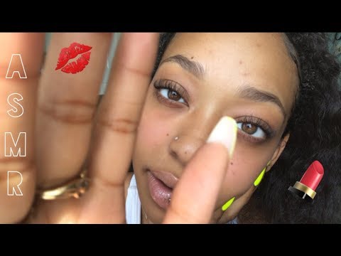 ASMR | UP CLOSE (kisses, lipgloss application, hand movements)