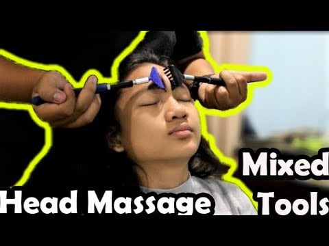 ASMR Relaxing Mixed Tools Head and Back Massage