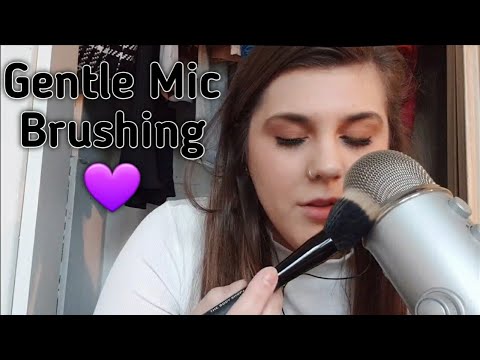 ASMR // Relaxing, Gentle Mic Brushing With Trigger Words / Whispering for sleep and relaxation //