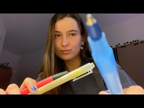 *lofi asmr* doing your makeup with stationary?! ~mouth sounds, fast and aggressive, tingly~ ✏️