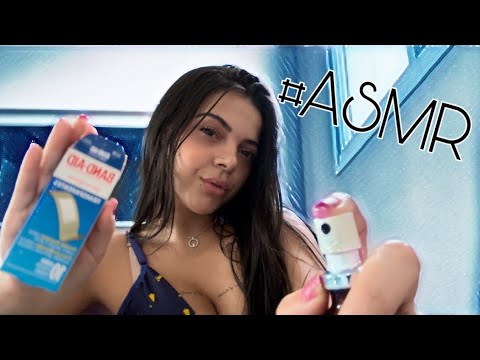 ASMR FAZENDO CURATIVO NO SEU NARIZ (caseiro, voz suave, toques na tela)