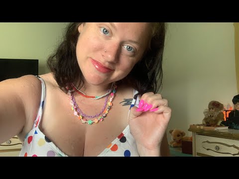 ASMR Hand Sounds, Nail Sounds, Skin Scratching, & Whisper Rambling (fast & aggressive)