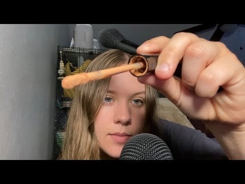 ASMR 1 Minute Makeup Application (Mouth Sounds, Mic Brushing, Visual Triggers)