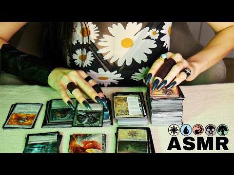 MTG unboxing *ASMR card, foil, whisper, nail sounds