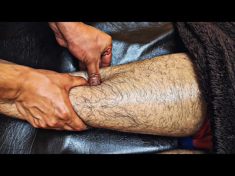 ASMR Hairy Legs Massage & Foot Massage