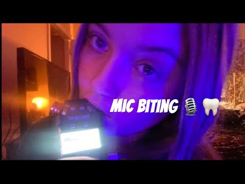 asmr | mic biting | rambling | intense mouth sounds {ear to ear}