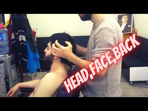 (ASMR MASSAGE TURKISH BARBER) Head,back,neck,face,arm massage