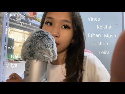 ASMR Repeating my SUBSCRIBERS names