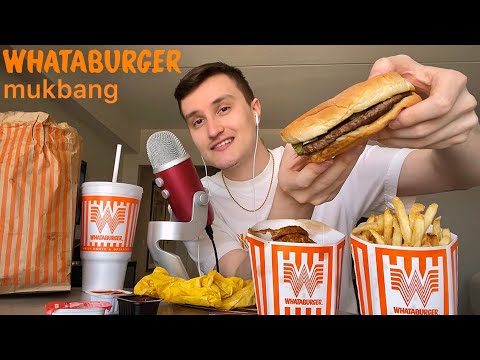 ASMR | Whataburger Burger & Fries Mukbang 🍔💤