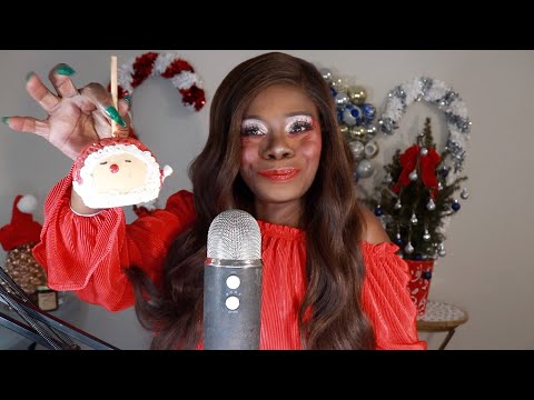 Santa Baby Chocolate Caramel Apple Treat ASMR Eating Sounds