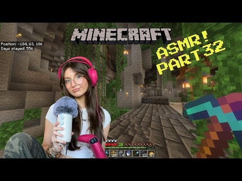ASMR Minecraft build with me!⚒️ (whispered gameplay, PS5 controller sounds)