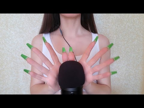 ASMR Mic Scratching - Brain Scratching | No Talking for Sleep with Long Nails 3H