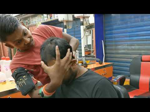 Energetic head massage and aggressive body massage with neck cracking | Indian ASMR