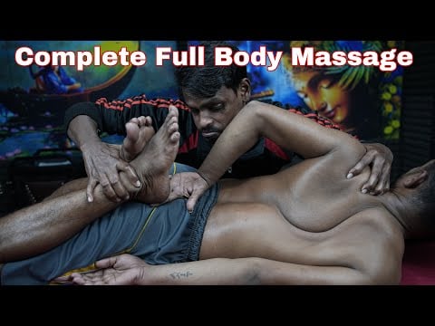 Complete ASMR Full Body Massage By Strong Wrist Barber | Head Massage And Back Massage | Neck Crack