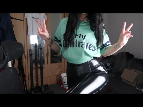 ASMR PVC Leggings Scratching | Slapping | Hand Movements