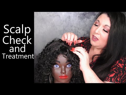 ASMR Scalp Check and Treatment Afro/Kinky Hair (Scalp Massage, Long Nails) Hairdresser Roleplay