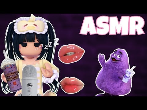 asmr roblox ~ playing grimace story with FAST mouth sounds + repeating "click" (super tingly!)