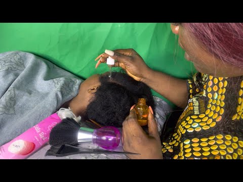ASMR✨ WHISPER (STORY TIME ) SCALP CLEANSING WITH GUM CRACKING.