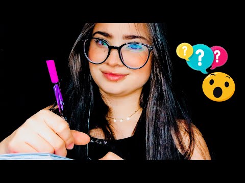 ASMR:TE FAZENDO PERGUNTAS BEM PESSOAIS E ÍNTIMAS!🙈😏