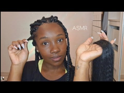 ASMR CASEIRINHO FAZENDO TRANÇAS NO MEU CABELO (Box braids) ATÉ VOCÊ DORMIR 😴