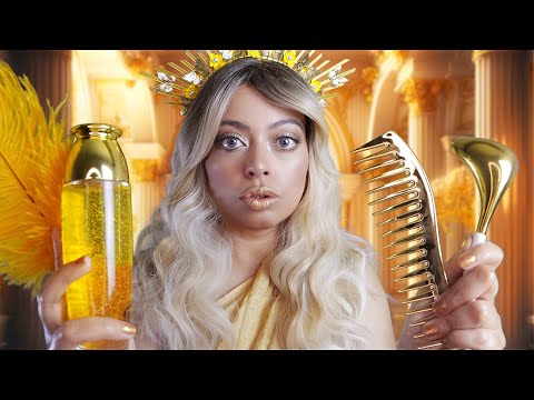ASMR| Golden Goddess Pampers You in PURE GOLD (PERSONAL ATTENTION & LAYERED SOUNDS)