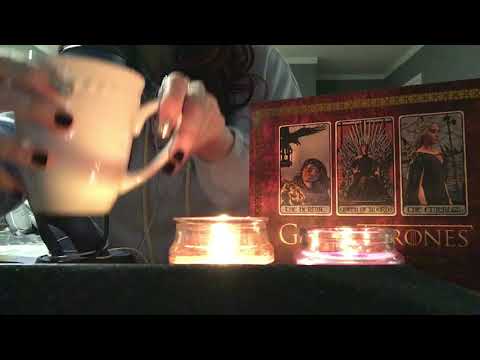 ASMR Tarot Reading [Game of Thrones Edition], Candle Lighting, Whispered Ramble With Tea.  Relaxing.