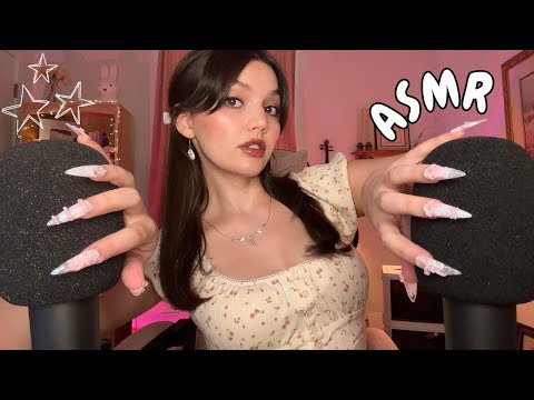 Deep Ear to Ear ASMR Mic Scratching (Foam and Bare) With Whispers, Brushing and Mouth Sounds